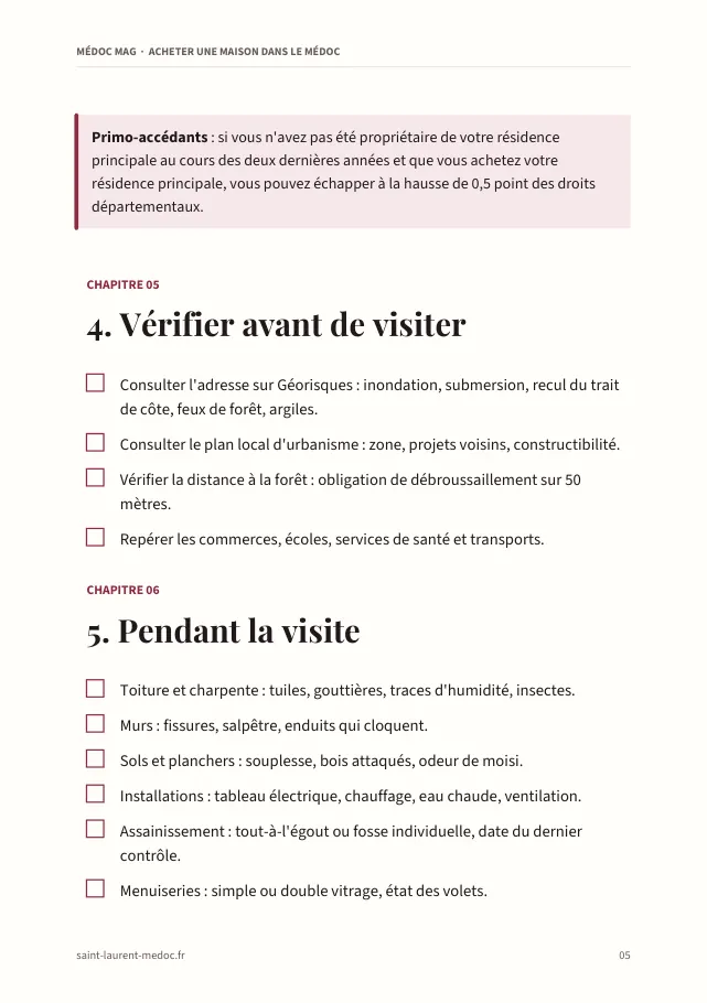 Aperçu de la page 5 de l'ebook Acheter une maison dans le Médoc
