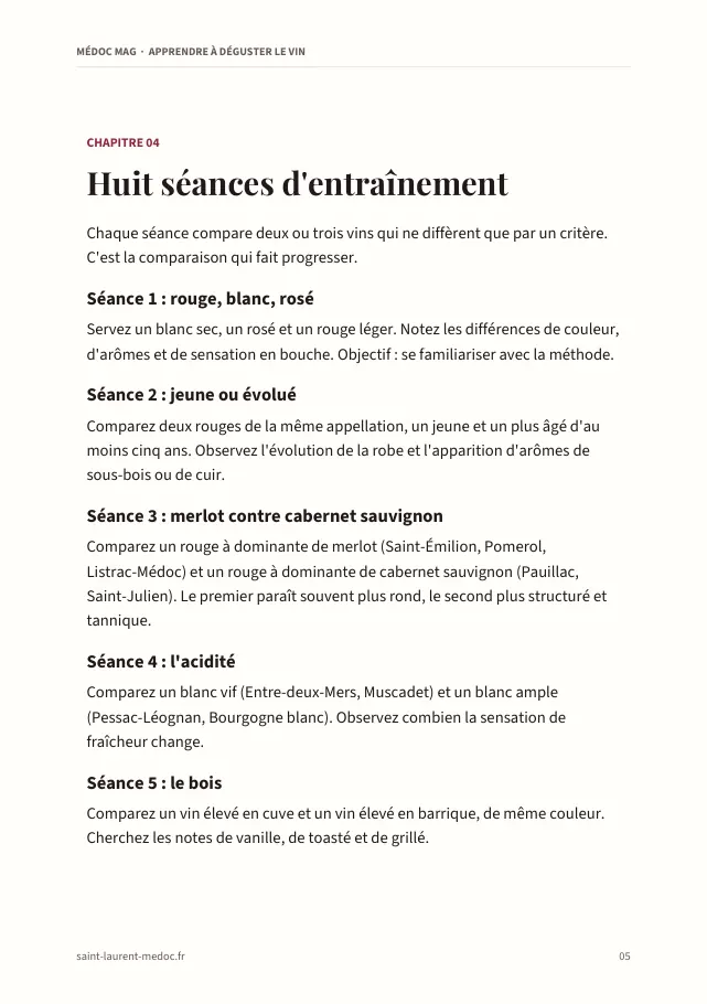 Aperçu de la page 5 de l'ebook Apprendre à déguster le vin