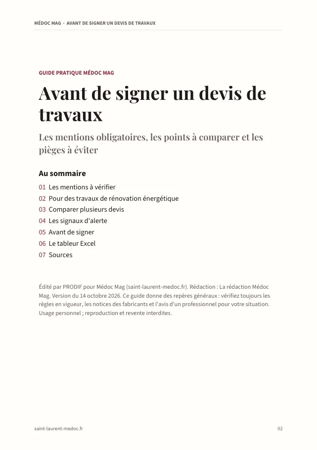 Aperçu de la page 2 de l'ebook Avant de signer un devis de travaux