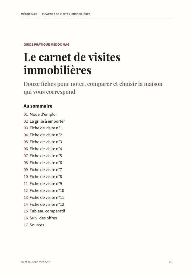 Aperçu de la page 2 de l'ebook Le carnet de visites immobilières