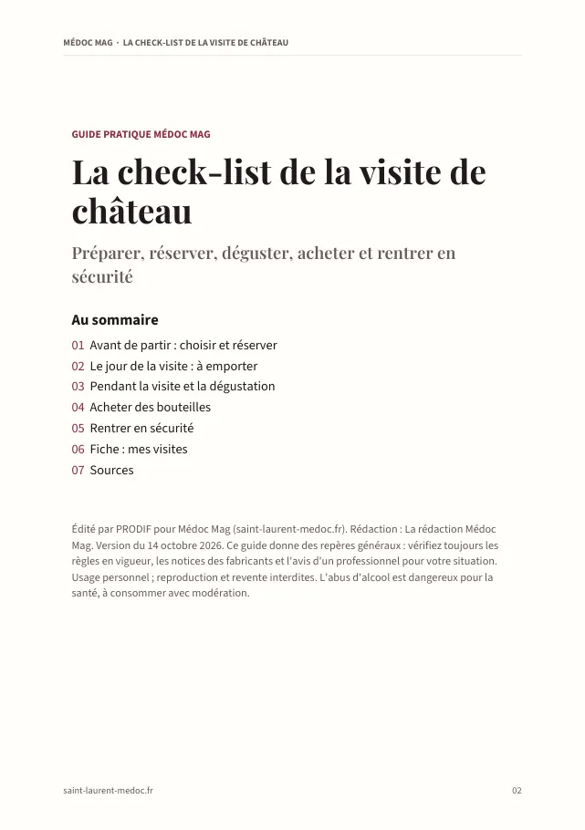 Aperçu de la page 2 de l'ebook La check-list de la visite de château