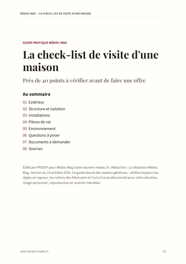Aperçu de la page 2 de l'ebook La check-list de visite d'une maison