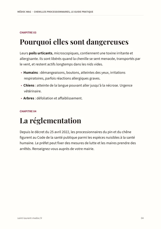 Aperçu de la page 4 de l'ebook Chenilles processionnaires, le guide pratique