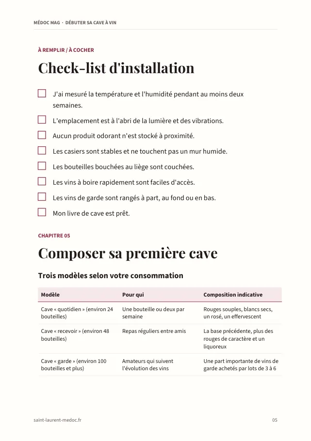 Aperçu de la page 5 de l'ebook Débuter sa cave à vin