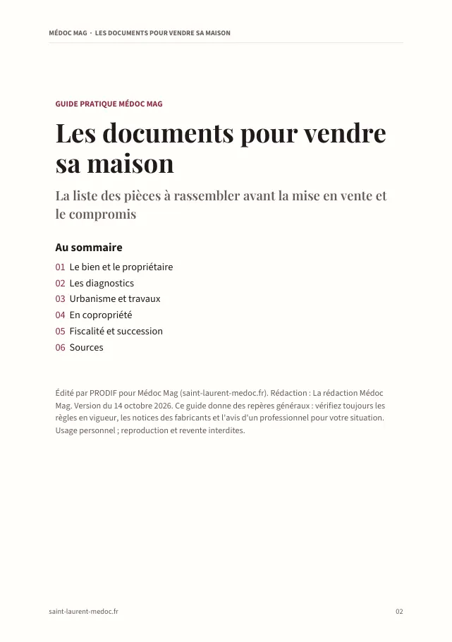 Aperçu de la page 2 de l'ebook Les documents pour vendre sa maison