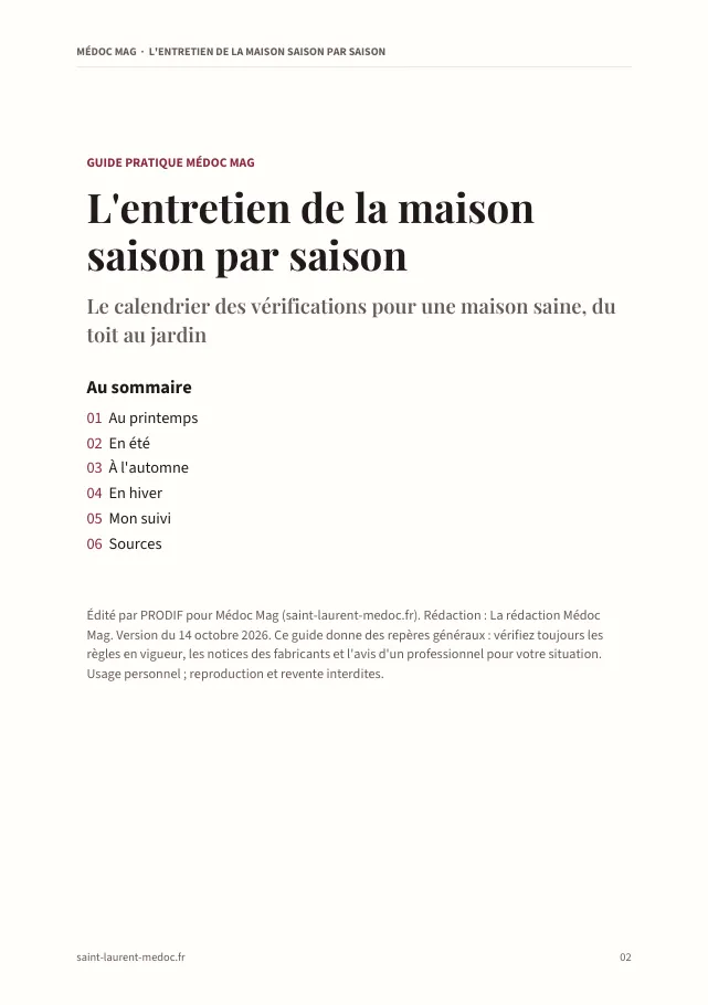 Aperçu de la page 2 de l'ebook L'entretien de la maison saison par saison