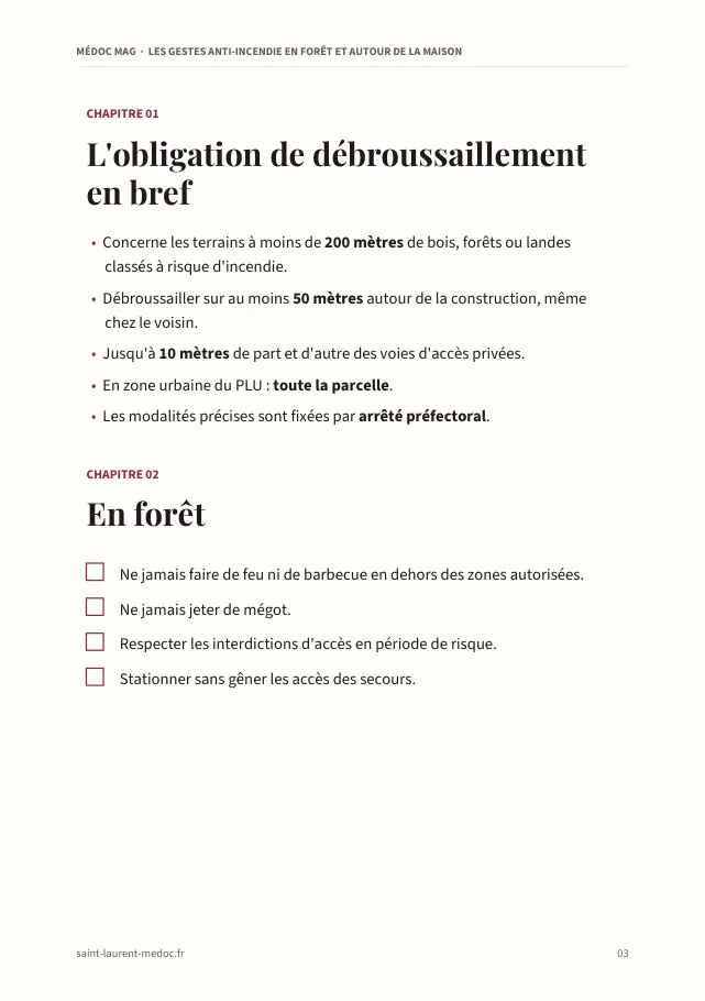 Aperçu de la page 3 de l'ebook Les gestes anti-incendie en forêt et autour de la maison