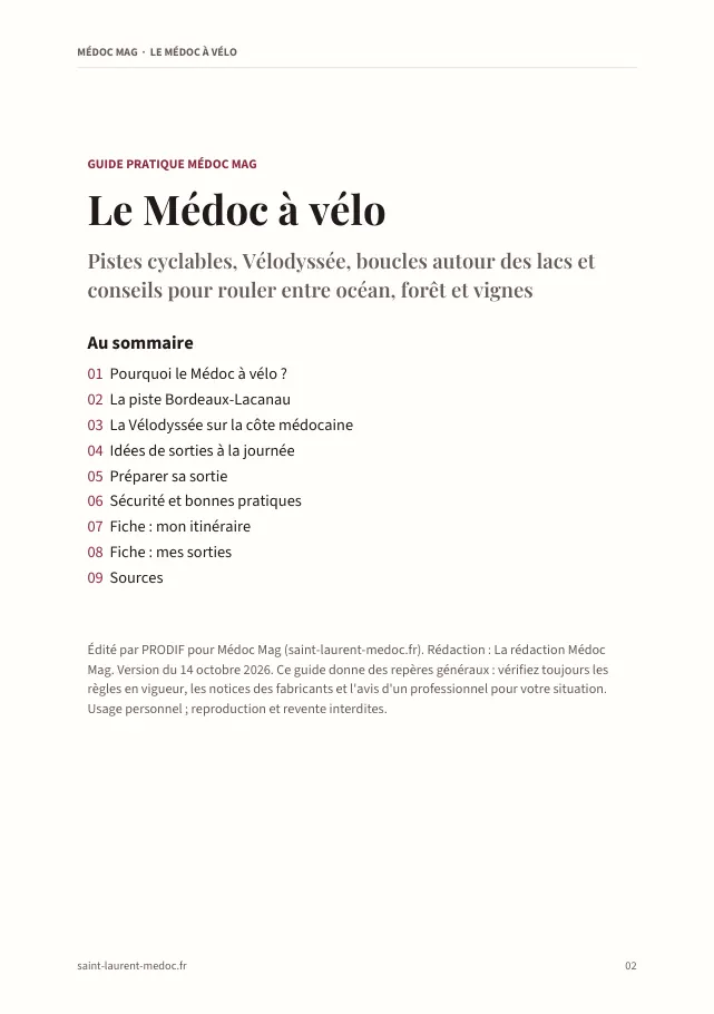 Aperçu de la page 2 de l'ebook Le Médoc à vélo