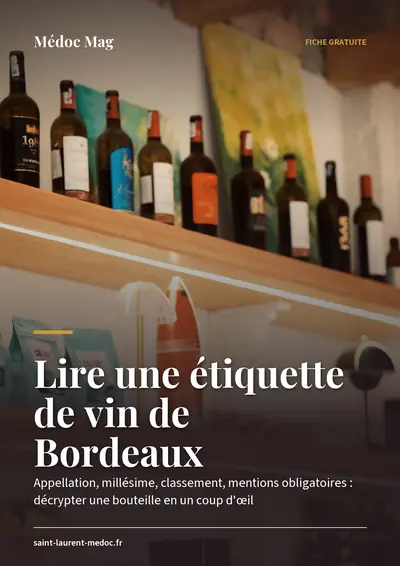 Couverture de l'ebook Lire une étiquette de vin de Bordeaux