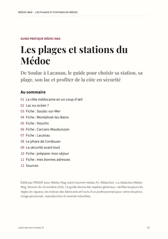 Aperçu de la page 2 de l'ebook Les plages et stations du Médoc