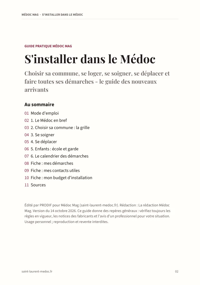 Aperçu de la page 2 de l'ebook S'installer dans le Médoc