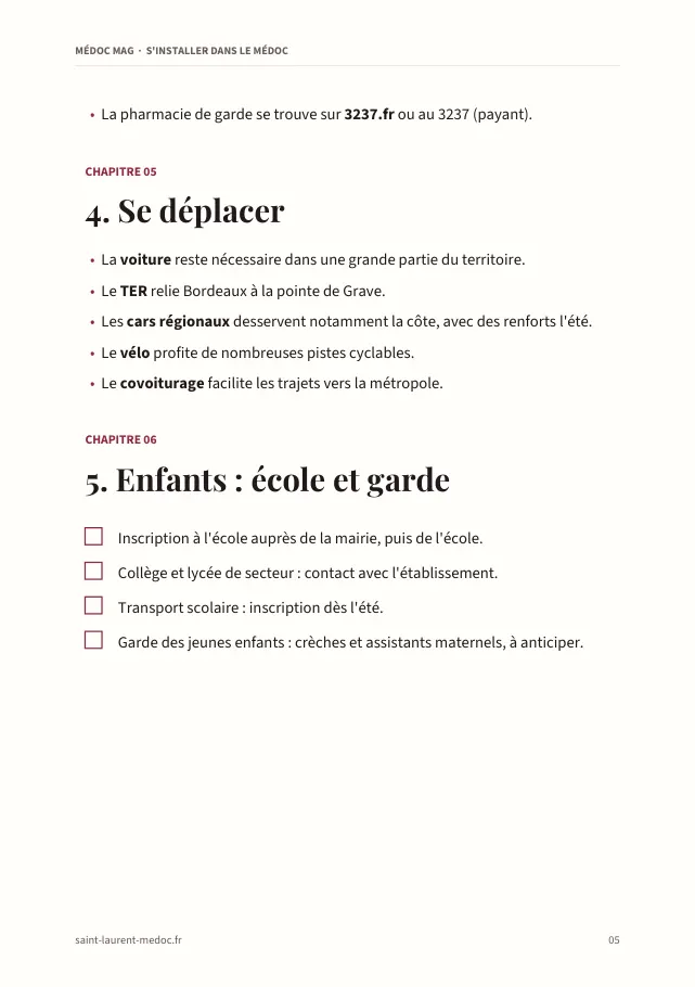 Aperçu de la page 5 de l'ebook S'installer dans le Médoc