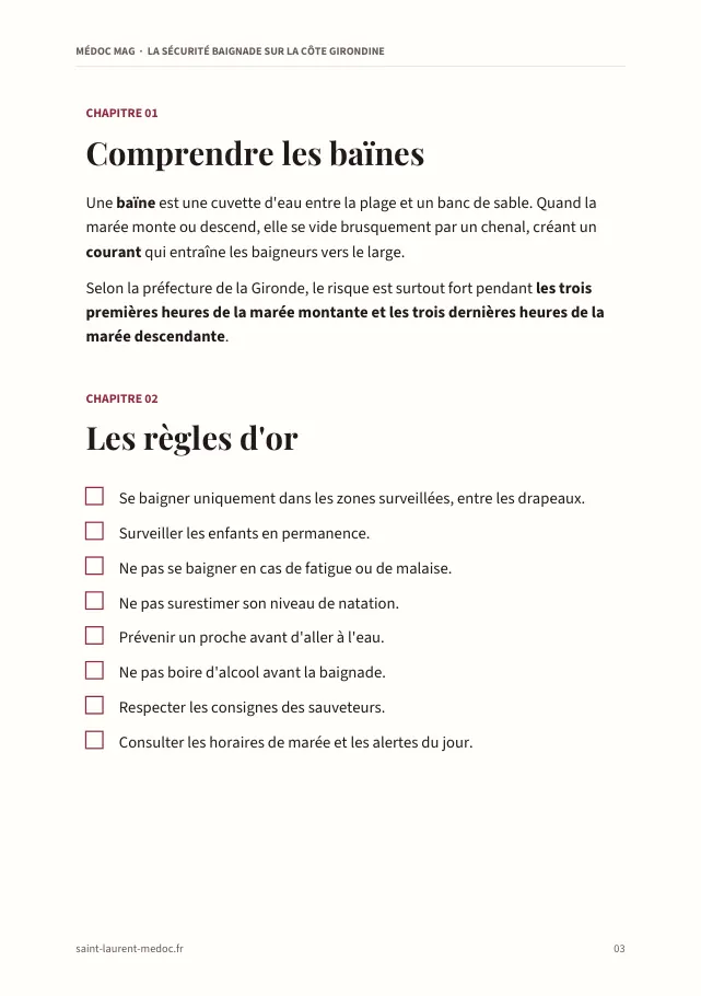 Aperçu de la page 3 de l'ebook La sécurité baignade sur la côte girondine
