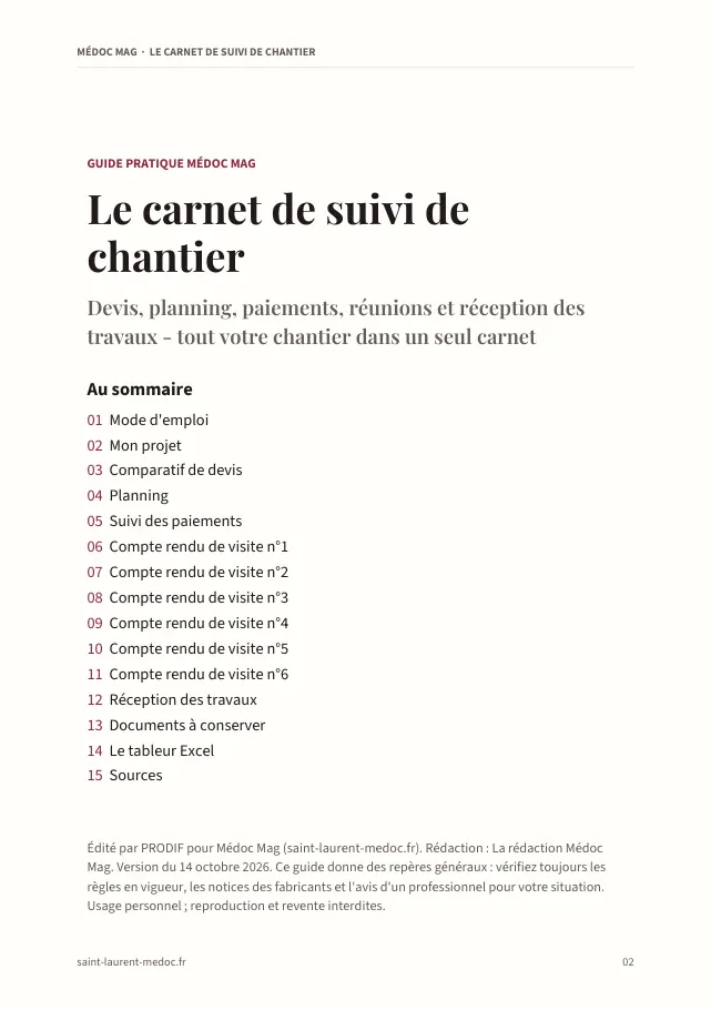 Aperçu de la page 2 de l'ebook Le carnet de suivi de chantier