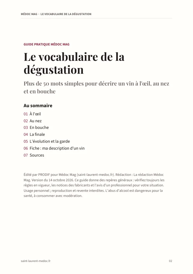 Aperçu de la page 2 de l'ebook Le vocabulaire de la dégustation